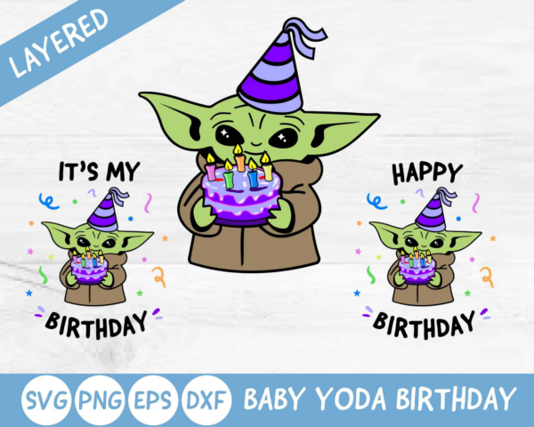 Baby Yoda Svg, Its My Birthday Svg, Happy Birthday Svg