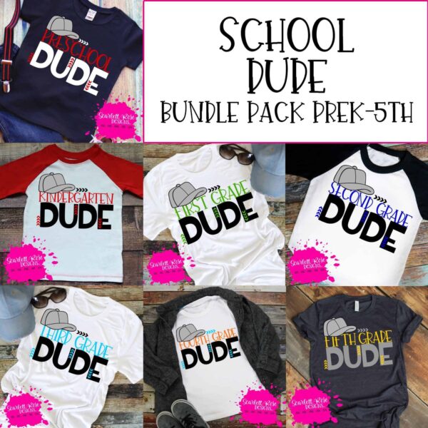 Back To School, Svg Bundle, Kindergarten-5Th Grade, Preschool Dude