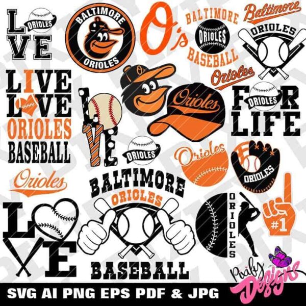 Baltimore Orioles Svg, Orioles Baseball, Svg Files For Cricut,