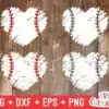 Baseball Heart Svg