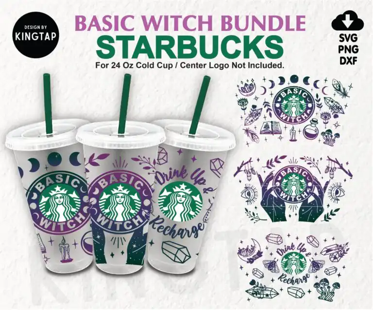 Basic Witch Starbucks Cup Svg