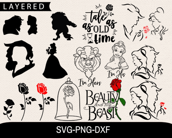Beauty And The Beast Svg Bundle, Beauty And The Beast Svg, Cricut