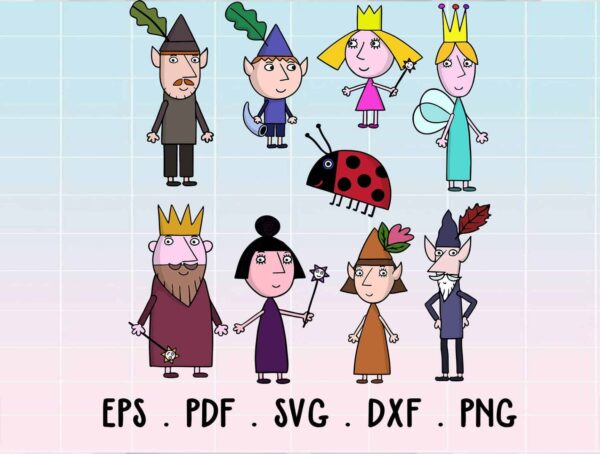 Ben And Holly Little Kingdom Svg Bundle, Ben And Holly Svg, Ben And