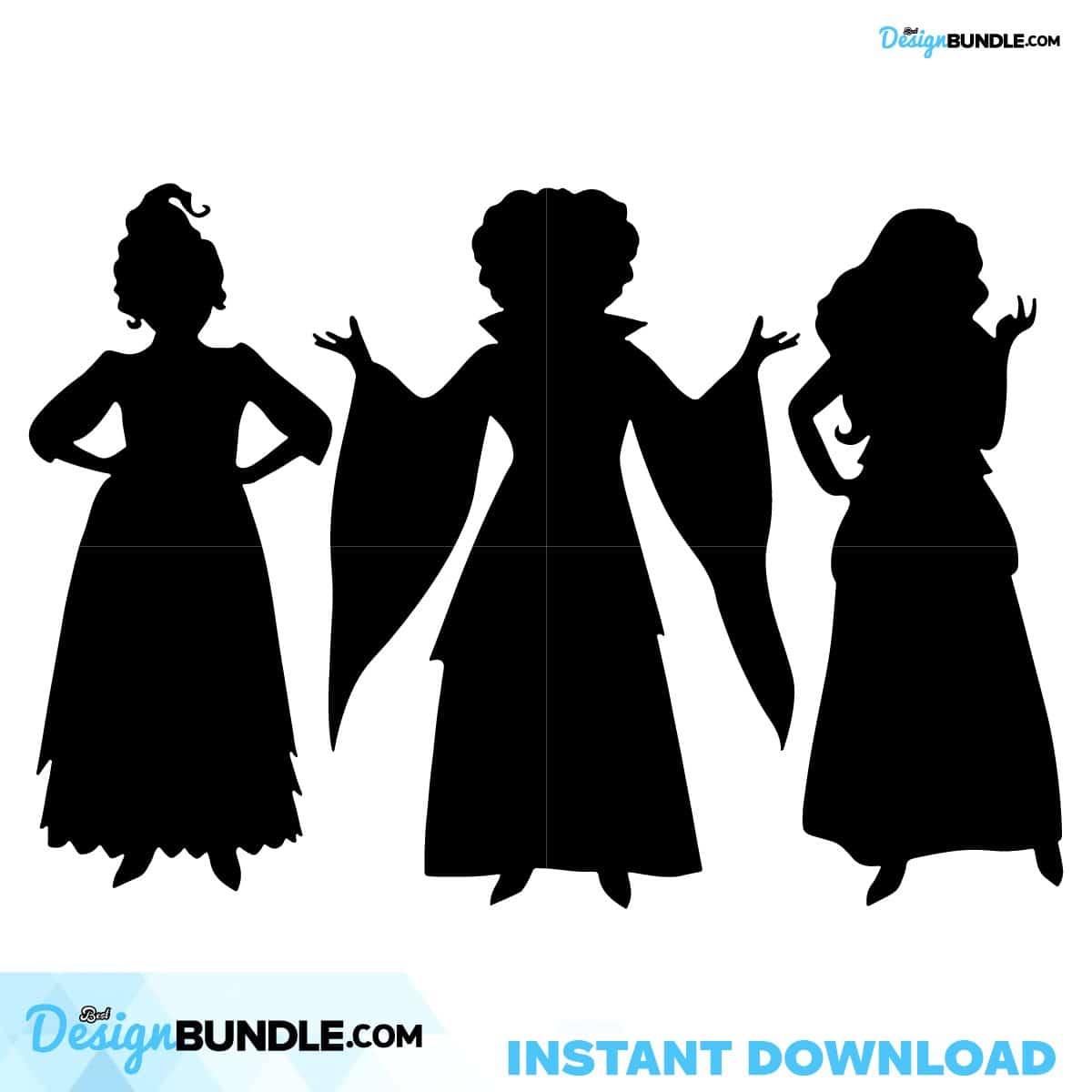 Halloween Monogram Sanderson Sisters SVG Silhouette Cut Files Instant ...