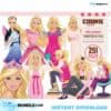251-barbie-bundle-cliparts-png-images-models-barbie-afro-print-tshirt-vector-file-barbie-png-cliparts-afro-barbie-models-princess-super