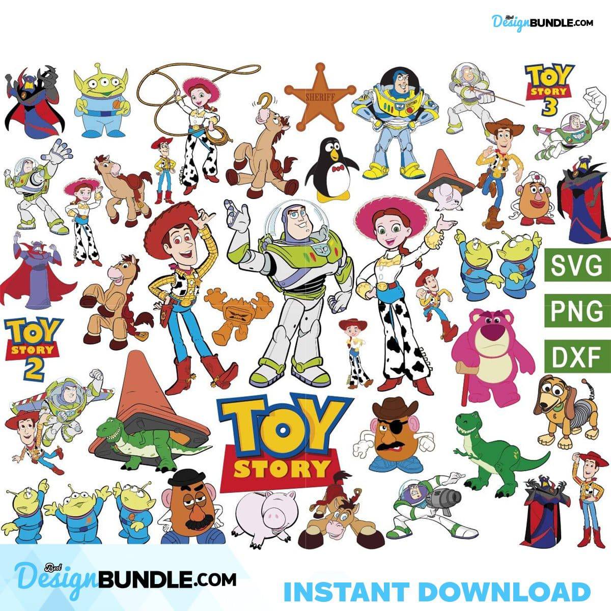 Toy Story Characters Bundle Svg, Cartoon Svg, Bopeep Svg, Jessie Svg ...