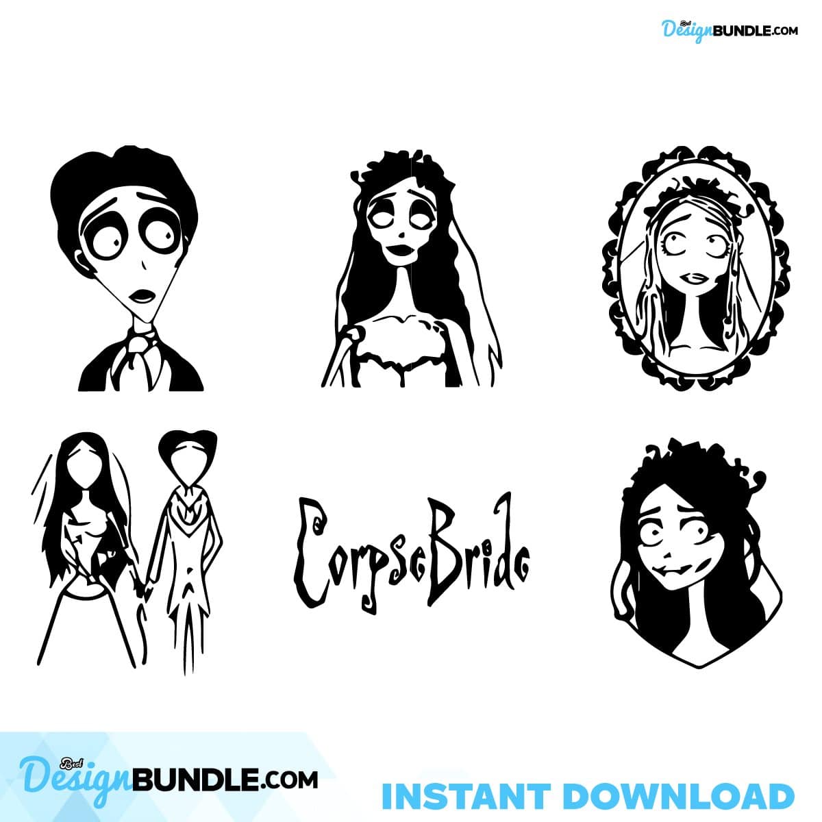 Corpse Bride Svg, Halloween Svg, Bundle Halloween Svg, Corpse Bride ...