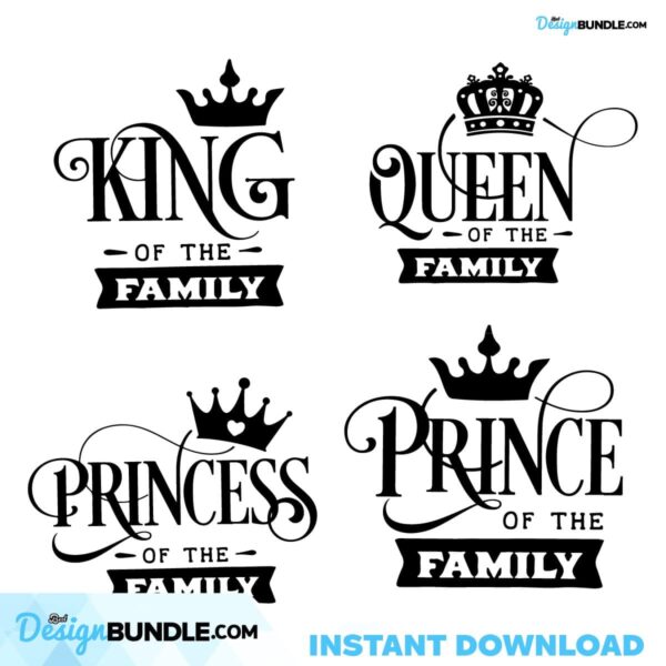 king-queen-princess-prince-of-the-family-bundle-pngjpegsvg-svg