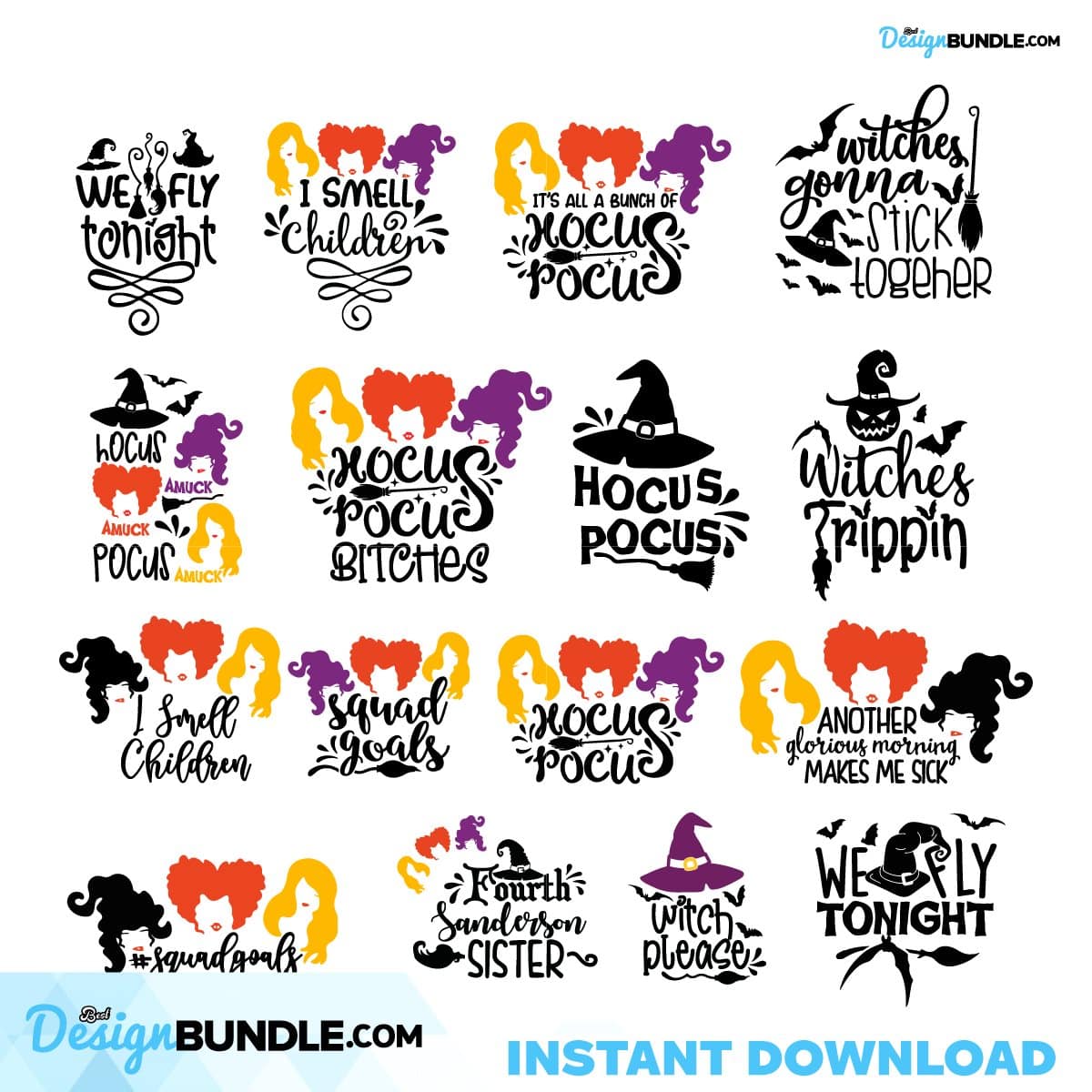 Hocus Pocus Svg Bundle Halloween Svg Bundle Sanderson Svg Bundle Instant Download Bestdesignbundle 8354