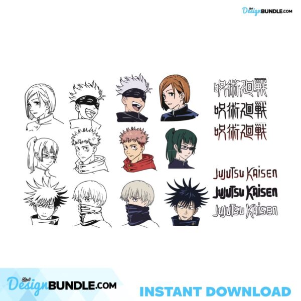 jujutsu-kaisen-bundle-layered-digital-download-anime-vectors