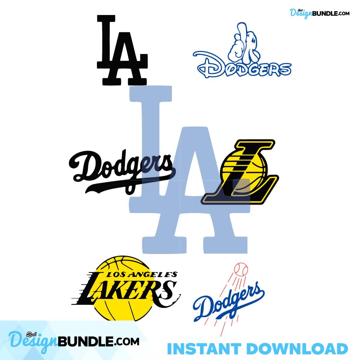 Los Angeles Dodgers Svg, Los Angeles Dodgers Bundle Svg, Los Angeles