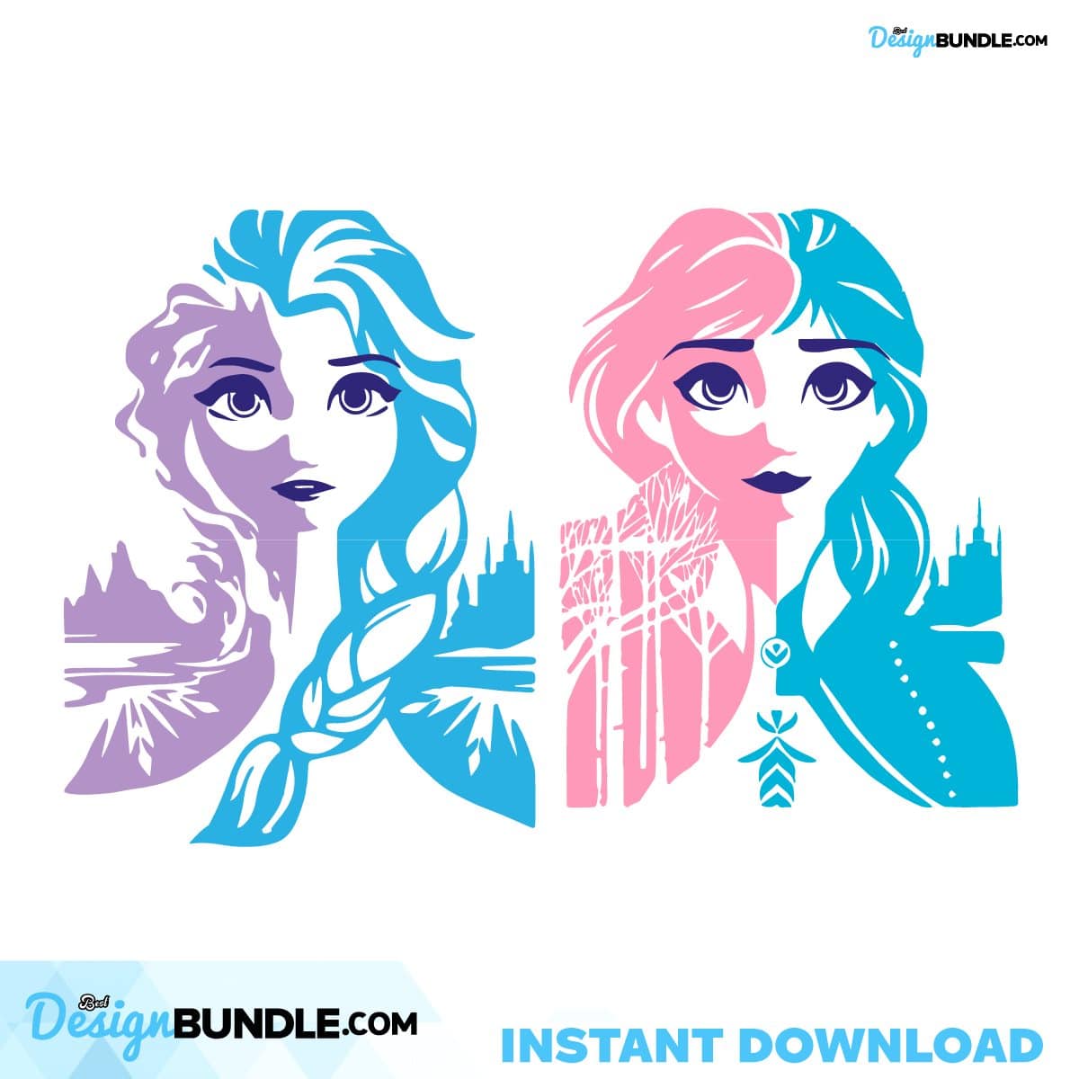 Frozen 2 Svg Bundle Anna Svg Elsa Svg Svg For Cricut Cartoon Svg