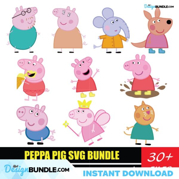 peppa-pig-bundle-peppa-pig-svg-peppa-pig-and-friends-digital-file-inst-diy-crafts-svg-files-for-cricut-instant-download-file