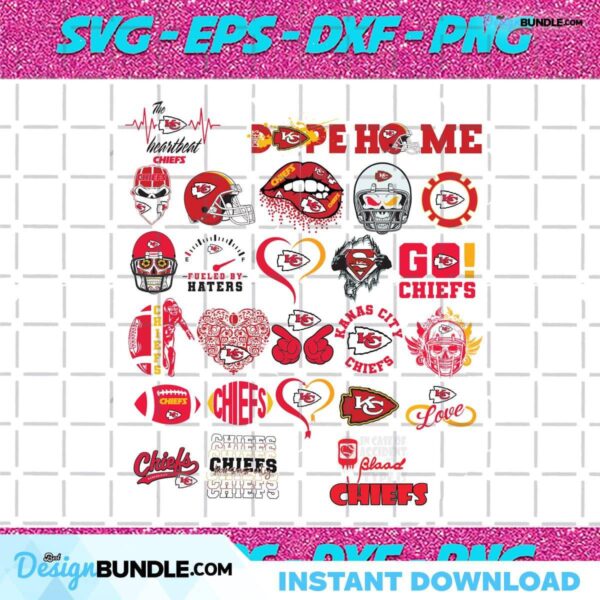 Kansas City Chiefs Svg Bundle Sport Svg Kansas City Chiefs Chiefs Svg ...