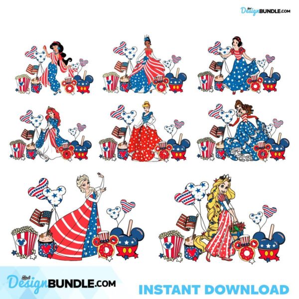 patriot-disney-princess-drink-and-food-4th-of-july-bundle-svg