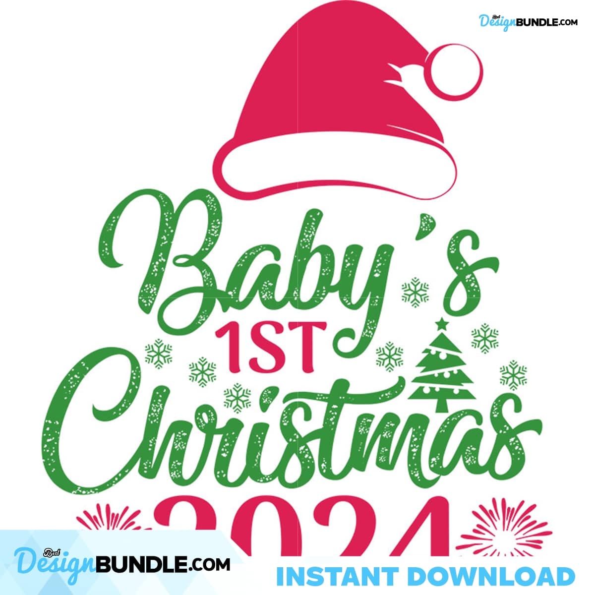 Baby's 1st Christmas 2024 Svg, Christmas Svg, Baby's 1st Christmas Svg