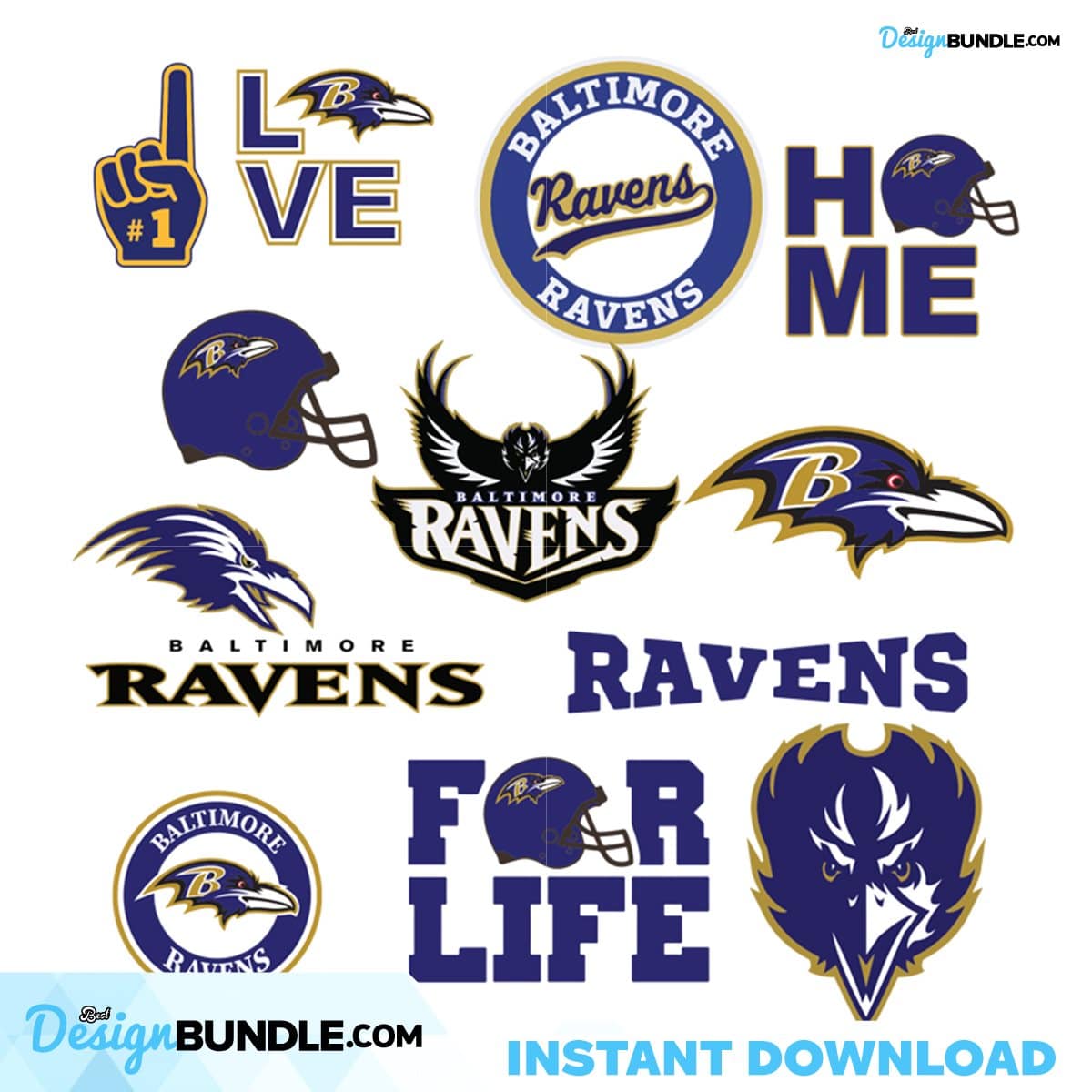 Baltimore Ravens Logo Team Svg, Sport Svg, Sport Logo Team Svg ...