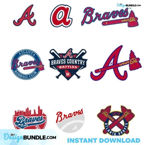 Atlanta Braves Logo Bundle File Svg, Sport Svg, Sport Logo Svg ...