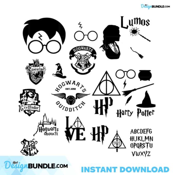 Harry Potter Bundle Svg, Trending Svg, Harry Potter, Harry Svg, Potter ...