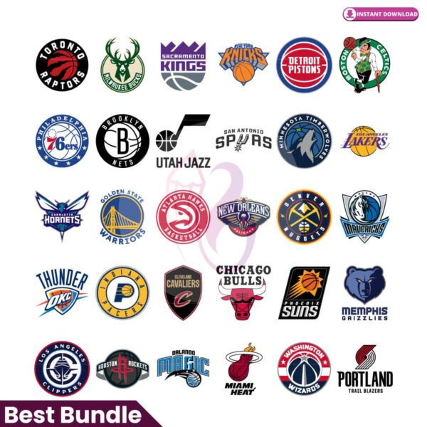 30 Nba Logo Vector Bundle Svg, National Basketball League New