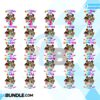 African-American Cocomelon Birthday Girl, 25 Bundle Family Cocomelon PNG Instant Download