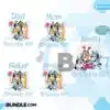 Bluey Birthday Family Bundle Png, Family Bluey Birthday Girl