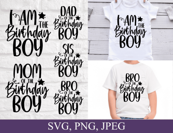 Birthday Boy Svg Bundle, Birthday Family Matching Svg
