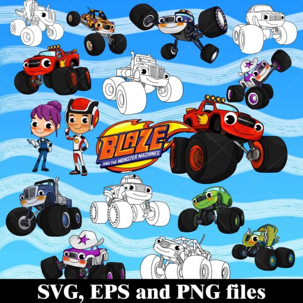 Blaze And The Monster Machines, Svg File,Blaze Svg Cricut,Blaze Svg
