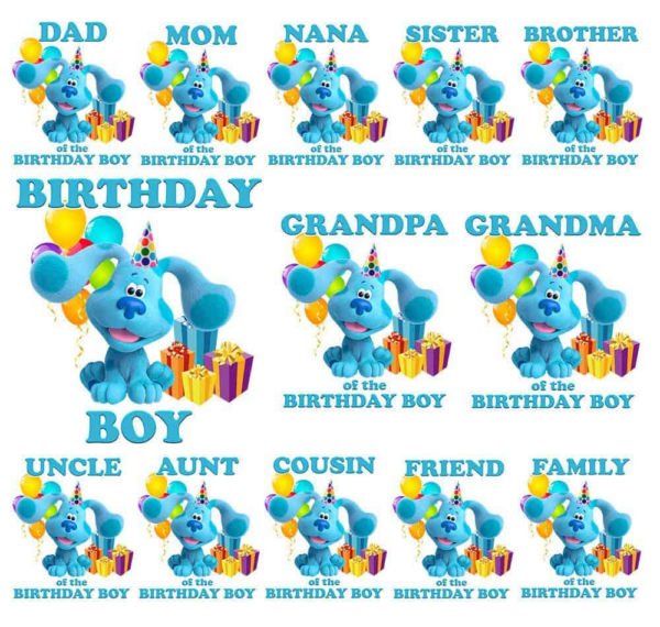 Blues Clues Birthday Svg, Blue Dog Family Svg, Blue Dog Bundle
