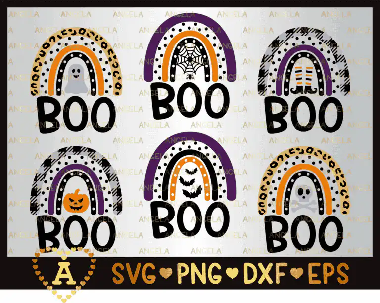 Boo Rainbow Svg