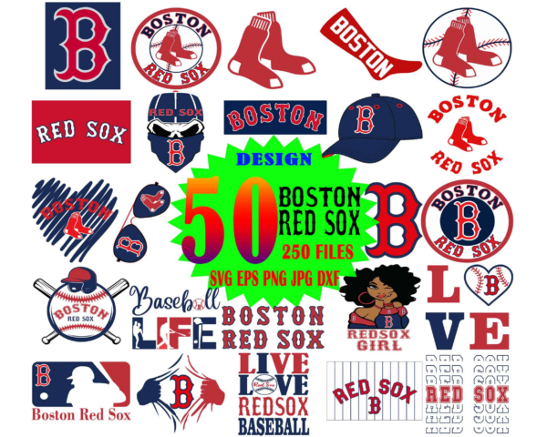 Boston Red Sox Svg Bundle, Red Sox Svg Files For Cricut, Mlb Team