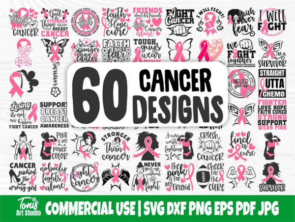 Breast Cancer Svg Bundle, Awareness Ribbon Svg, Awareness Svg, Bundle