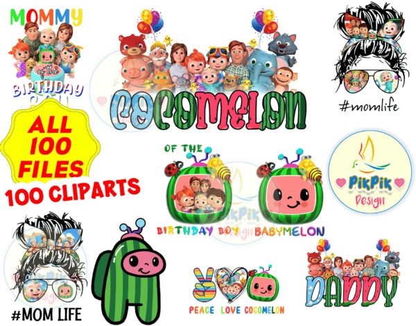 Bundle 100 Cocomelon Clipart Cocomelon Png Cocomelon Party Supplies