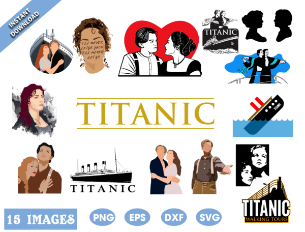 Bundle 15+ Titanic Svg Bundle,Silhouette Cut Files,Clipart,Svg Files