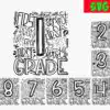 Bundle 1St 8Th Grade Typography Team Kids Teacher Svg