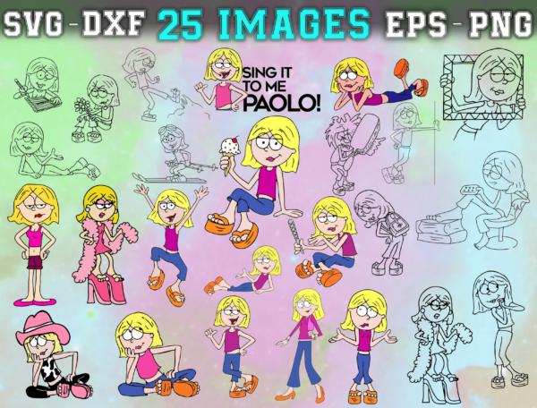 Bundle 25 Cartoon Svg Bundle, Silhouette Cut Files, Clipart, Svg