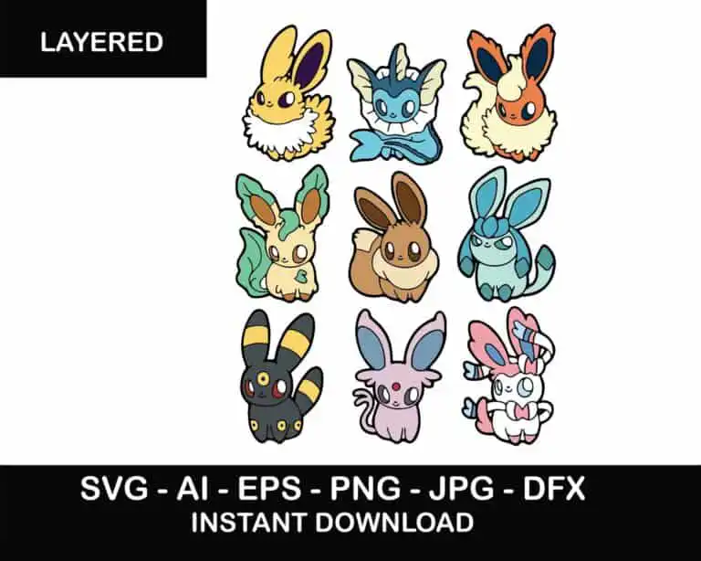 Bundle Cute Eevee Evolutions