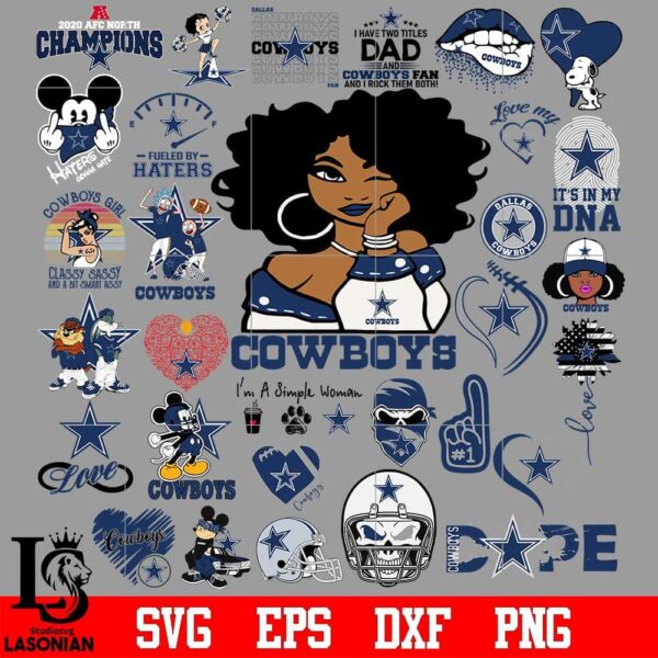Bundle Dallas Cowboys, Dallas Cowboys Nfl, Bundle Sport Digital Cut