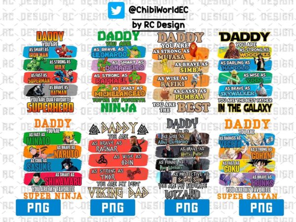 Bundle Father'S Day Design Png, Lion King Png, Anime Png, Harry