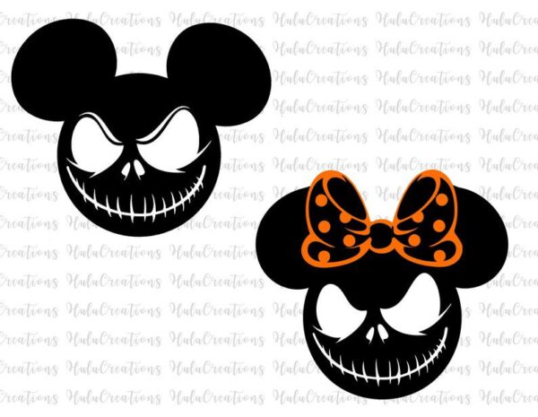 Bundle Happy Halloween Jack Sally Disney Svg Cutting Files