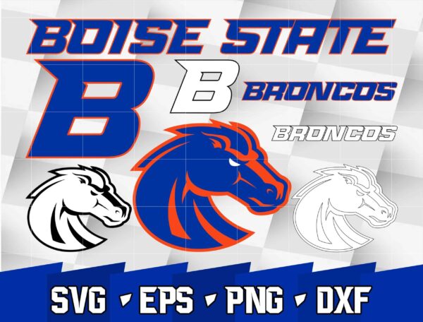 Bundle Logo Boise State Broncos Svg, Trending Svg