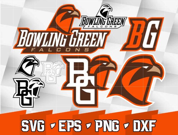 Bundle Logo Bowling Green Falcons Svg, Trending Svg