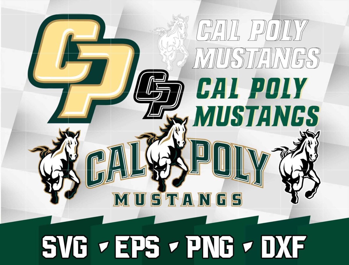 Bundle Logo Cal Poly Mustangs Svg, Trending Svg