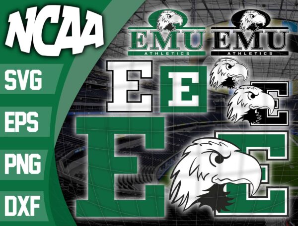 Bundle Logo Eastern Michigan Eagles Svg, Trending