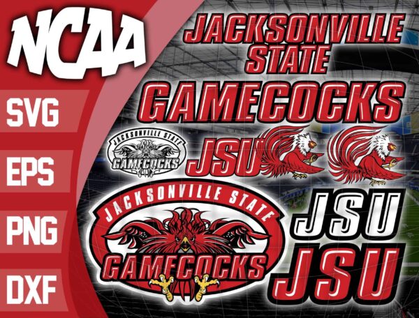 Bundle Logo Jacksonville State Gamecocks Svg,