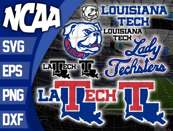 Bundle Logo Louisiana Tech Bulldogs Svg, Trending