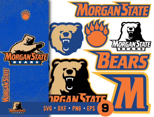 Bundle Morgan State Bears Svg -, Bundle Ncaa -Morgan State Bears