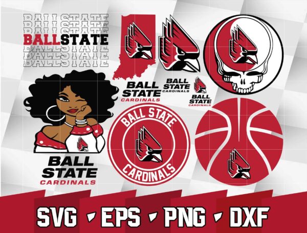 Bundle Ncaa Random Vector Ball State Cardinals Svg,
