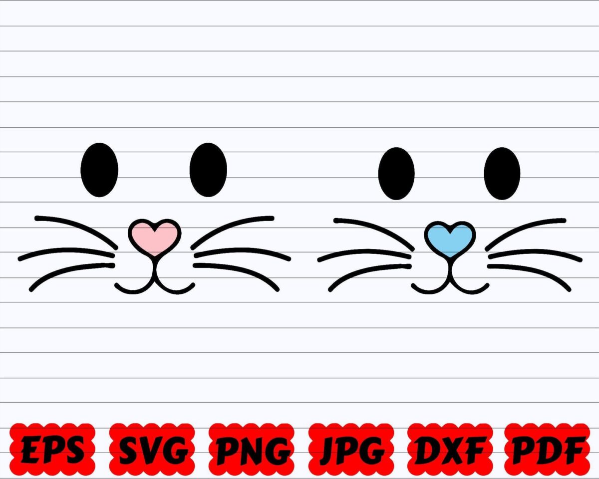 Bunny Faces Svg, Easter Bunny Svg, Cute Easter Bunny Svg