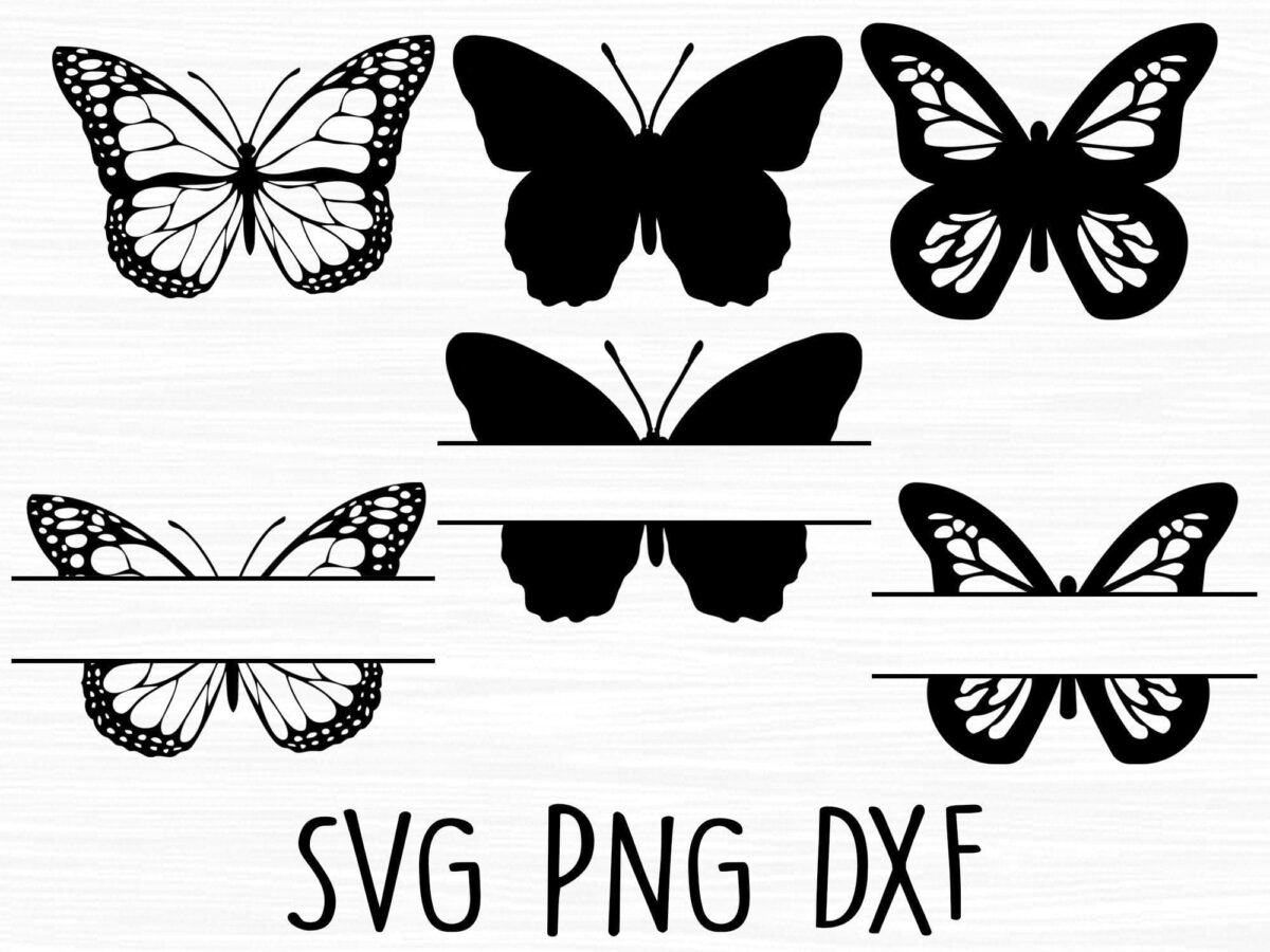 Butterfly Svg, Butterfly Bundle Svg, Monogram Butterfly Svg, Instant ...